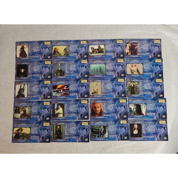 Topps Star Wars Episode 1 Widevision Series 1 Trading Cards Lot Of 27 1999 NM - Picture 3 of 4